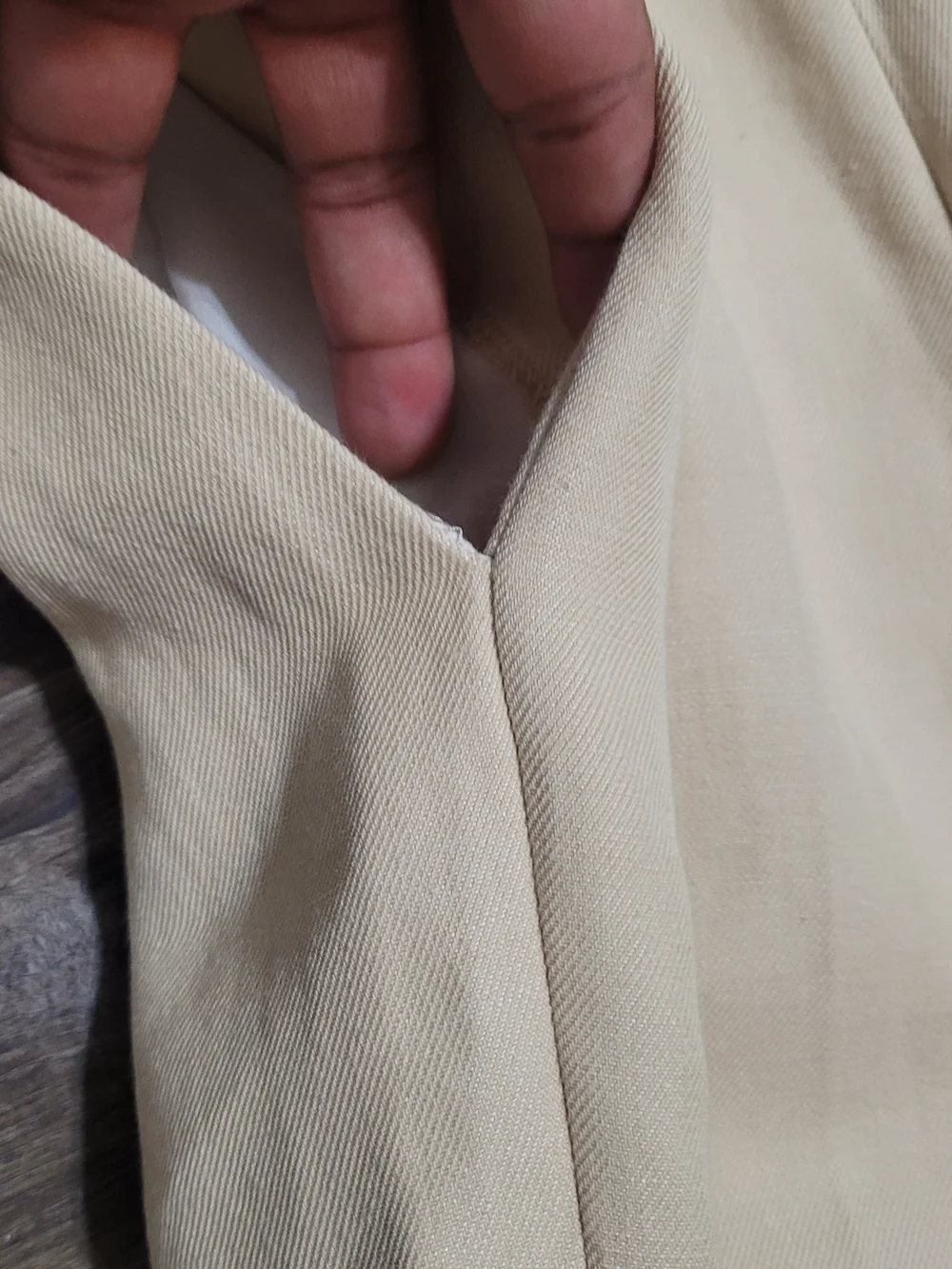 Sandro Cream Collared Utility Jumpsuit Uno Cotton Linen-Blend Twill Pockets M - Picture 8 of 15